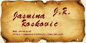 Jasmina Rošković vizit kartica